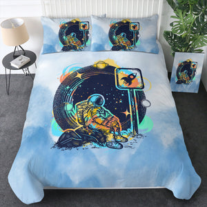 Outer space Astronaut - Watercolor Pastel Theme SWBJ3934 Bedding Set