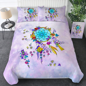 Multicolor Floral Dream Catcher Purple Theme SWBJ3942 Bedding Set