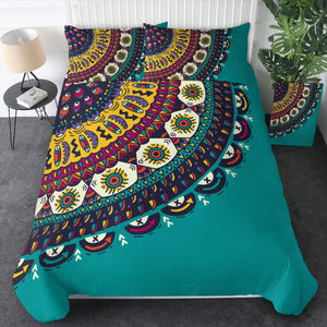 Colorful Geometric Cartoon Mandala Turquoise Theme SWBJ4098 Bedding Set