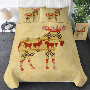 Reindeer Aztec Pattern SWBJ4099 Bedding Set