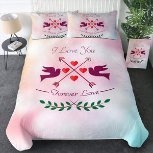 Forever Love Pink Theme SWBJ4112 Bedding Set