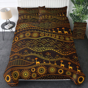 Golden Ancient Aztec Animal SWBJ4116 Bedding Set