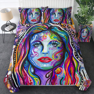 Colorful Watercolor Lady SWBJ4218 Bedding Set