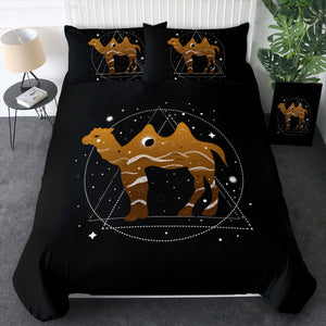 Brown Camel Triangle Zodiac SWBJ4239 Bedding Set