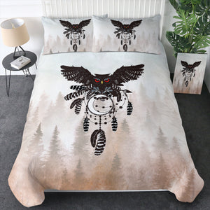 Dark Owl Dream Catcher Forest  SWBJ4241 Bedding Set