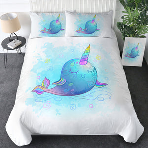 Cute Cartoon Unicorn Whale SWBJ4285 Bedding Set