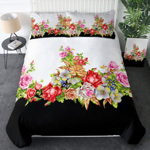 Multi Flowers B&W Theme  SWBJ4295 Bedding Set