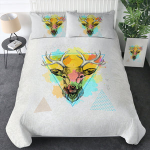 Colorful Splash Vintage Deer Triangle SWBJ4327 Bedding Set