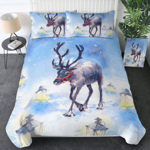 Snow Little Deer Watercolor Painting  SWBJ4332 Bedding Set
