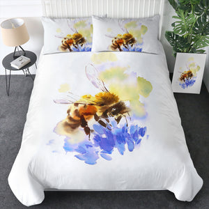 Flying Bee Watercolor Painting SWBJ4405 Bedding Set