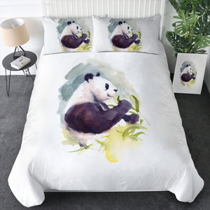Panda and Flowers Watercolor Painting SWBJ4412 Bedding Set