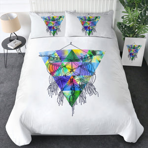 Dreamcatcher Sketch Colorful Triangles Background SWBJ4422 Bedding Set