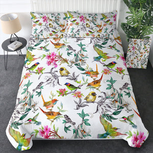 Multi Birds On Branchs SWBJ4441 Bedding Set