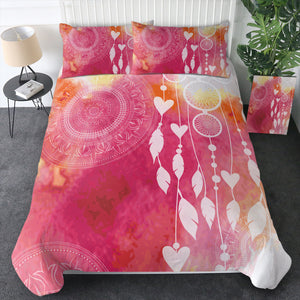 Mandala Dream Catcher Pink Theme SWBJ4456 Bedding Set
