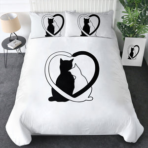 B&W Couple Cats SWBJ4490 Bedding Set