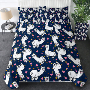 Lovely Alapaca Navy Theme SWBJ4491 Bedding Set