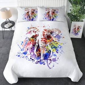 Colorful Spray Elephant SWBJ4496 Bedding Set