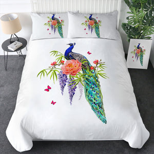 Beautiful Floral Peacock SWBJ4502 Bedding Set