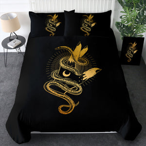 Golden Snake Rolling Up Hand  SWBJ4511 Bedding Set