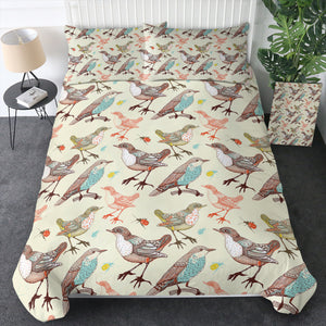 Retro Sunbirds Old School Art SWBJ4521 Bedding Set