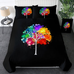 Colorful Spray Leaves Plan SWBJ4545 Bedding Set