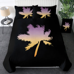 Gradient Purple Yellow Coconut Plant Shape  SWBJ4546 Bedding Set