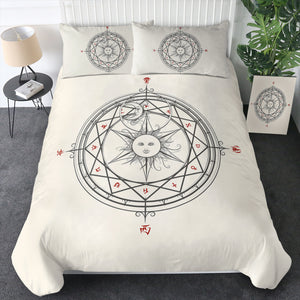 Sun Moon Sign Zodiac Compass SWBJ4579 Bedding Set