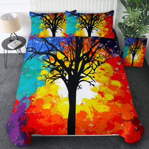 Colorful Big Tree Full Screen SWBJ4585 Bedding Set