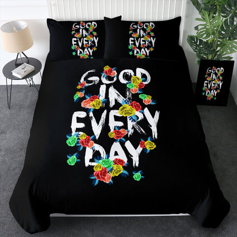 Image of Floral Quote Good In Every Day SWBJ4639 Bedding set