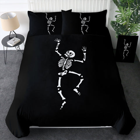 Image of B&W Cute Skeleton SWBJ4650 Bedding Set