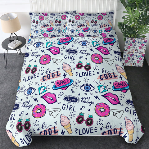 Image of Multi Mini Hand Sketch SWBJ4651 Bedding Set