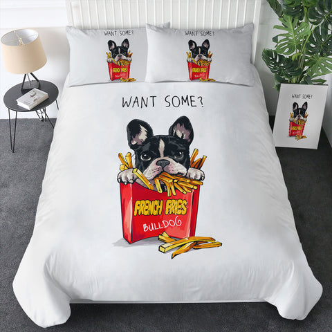 Image of French Fries Bulldog  SWBJ4653 Bedding Set