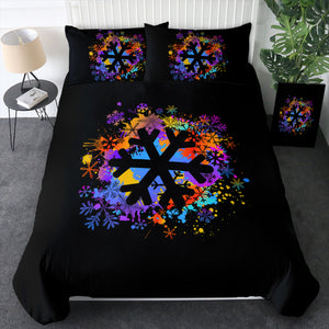 Colorful Spray Snowflake SWBJ4655 Bedding Set