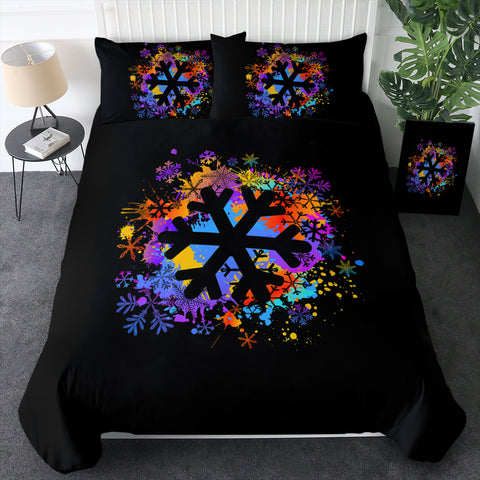 Image of Colorful Spray Snowflake SWBJ4655 Bedding Set