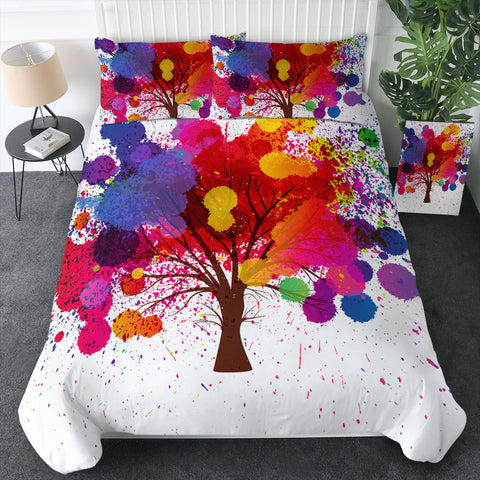 Image of Colorful Splash Big Tree SWBJ4657 Bedding Set