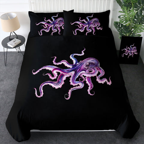 Image of Dark Purple Octopus  SWBJ4662 Bedding Set