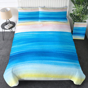 Watercolor Gradient White Blue SWBJ4741 Bedding Set