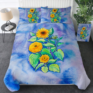 Chrysanthemum Blue Cloud Theme SWBJ5147 Bedding Set