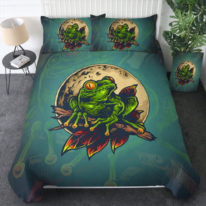 Old School Color Frog Moon Night SWBJ5176 Bedding Set