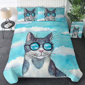 Cute Sunglasses Cat Light Cloud SWBJ5195 Bedding Set