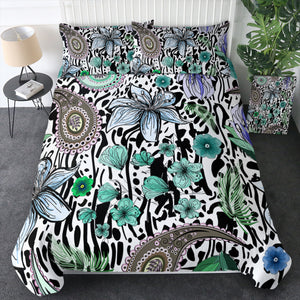Floral Leopard Pattern Bandana Art SWBJ5205 Bedding Set