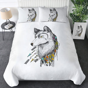 Dreamcatcher Wolf White Theme  SWB5240 Bedding Set