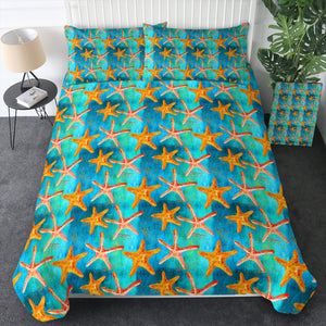 Multi Watercolor Starfish SWBJ5243 Bedding Set