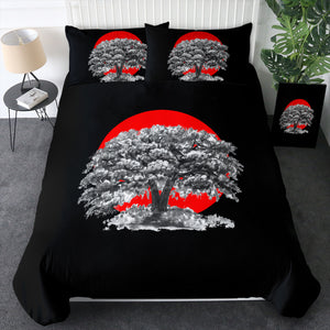 Big Tree Red Sun Japanese Art SWBJ5257 Bedding Set