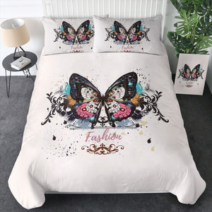 Fashion Butterfly White Theme  SWBJ5330 Bedding Set