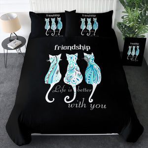 Cats Friendship - Life Is Better With You SWBJ5331 Bedding Set