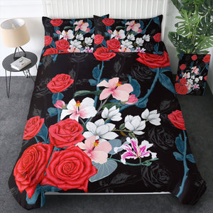 Roses Black Shadow Theme SWBJ5336 Bedding Set