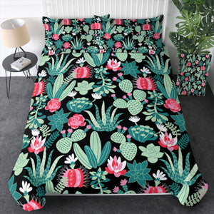 Cute Cactus Flowers SWBJ5458 Bedding Set