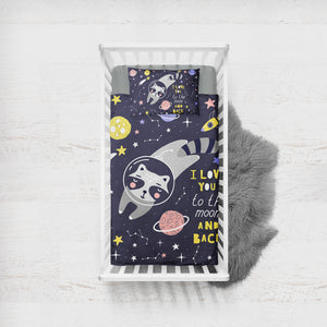 Cat On The Moon SWCC3323 Crib Bedding, Crib Fitted Sheet, Crib Blanket