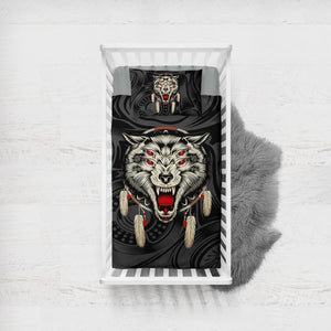 Evil Wolf Dreamcatcher SWCC3590 Crib Bedding, Crib Fitted Sheet, Crib Blanket